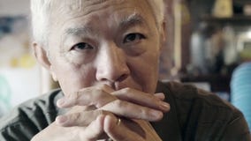 Asian senior elderly man with ring serious thinking and worry ab royalty free stock photography Asian senior elderly man with ring serious thinking and worry ab royalty free stock photography