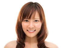 Asian Woman Face With Half Tan Skin Royalty Free Stock Images Asian Woman Face With Half Tan Skin Royalty Free Stock Images