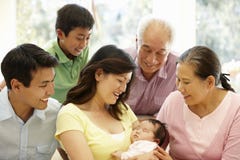 Asiatisches Familienportrait lizenzfreie stockfotografie Asiatisches Familienportrait lizenzfreie stockfotografie