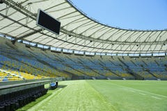 Opinión En El Terreno Del Estadio De Fútbol De Maracana Foto editorial