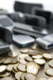 asortowanych coi euro udziałów mieszani telefon komórkowy fotografia stock asortowanych coi euro udziałów mieszani telefon komórkowy fotografia stock