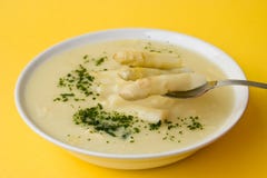 Asparagus Soup.a Close Up Shot Royalty Free Stock Images