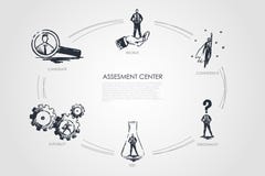 Assesment центризует - правомочность, испытание, личность, пригодность, концепцию рекрута установленную иллюстрация штока Assesment центризует - правомочность, испытание, личность, пригодность, концепцию рекрута установленную иллюстрация штока