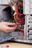 Assistente tecnico di sostegno di calcolatore immagine stock libera da diritti Assistente tecnico di sostegno di calcolatore immagine stock libera da diritti