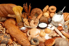 Assorted Bread And Ingredients Stock Photo Assorted Bread And Ingredients Stock Photo