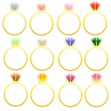 Assorted Gold Rings With Stones Stock Images Assorted Gold Rings With Stones Stock Images