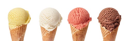 Assorted Ice cream Cones banner royalty free stock images Assorted Ice cream Cones banner royalty free stock images