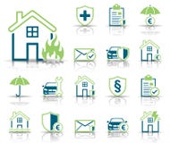 Assurance et protection - Iconset - icônes illustration libre de droits Assurance et protection - Iconset - icônes illustration libre de droits