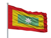 Asta de bandera del EL Carmen De Bolivar City Flag On, Colombia, departamento de Bolivar, aislado en el fondo blanco libre illustration Asta de bandera del EL Carmen De Bolivar City Flag On, Colombia, departamento de Bolivar, aislado en el fondo blanco libre illustration