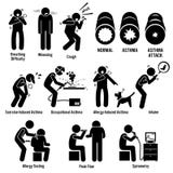 Asthma-Krankheit Clipart stock abbildung Asthma-Krankheit Clipart stock abbildung