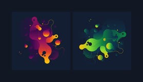 Astrazione moderna di stile con composizione fatta di varie forme arrotondate a colori illustrazione vettoriale Astrazione moderna di stile con composizione fatta di varie forme arrotondate a colori illustrazione vettoriale