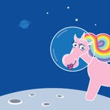 Astronauta da mágica do unicórnio do espaço Animal no branco Pônei bonito dos desenhos animados do vetor cor-de-rosa com juba e c ilustração royalty free Astronauta da mágica do unicórnio do espaço Animal no branco Pônei bonito dos desenhos animados do vetor cor-de-rosa com juba e c ilustração royalty free