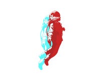 Astronauta di galleggiamento, astronauta buon con fondo nero, ddesign del movimento, progettazione di vettore illustrazione di stock Astronauta di galleggiamento, astronauta buon con fondo nero, ddesign del movimento, progettazione di vettore illustrazione di stock