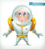 Astronauta en spacesuit Icono 3d del vector libre illustration Astronauta en spacesuit Icono 3d del vector libre illustration