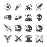 Astronomy and space icons stock illustration Astronomy and space icons stock illustration