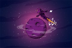 Astronout autour de l'illustration de l'espace illustration libre de droits Astronout autour de l'illustration de l'espace illustration libre de droits