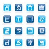 Asunto, finanzas e iconos de la batería stock de ilustración Asunto, finanzas e iconos de la batería stock de ilustración