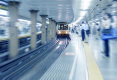 At The Train Station Royalty Free Stock Photography At The Train Station Royalty Free Stock Photography