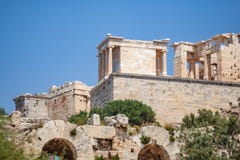 Athens, Greece - 25.04.2019: Parthenon temple in Acropolis at Athens, Greece royalty free stock images Athens, Greece - 25.04.2019: Parthenon temple in Acropolis at Athens, Greece royalty free stock images