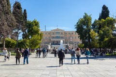 11.03.2018 Athens, Greece - The Presidential Mansion, the official residence of the President of the Hellenic Republic. Designed royalty free stock photos 11.03.2018 Athens, Greece - The Presidential Mansion, the official residence of the President of the Hellenic Republic. Designed royalty free stock photos