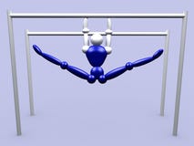 Athlet On Parallel Bars Vol 2 Royalty Free Stock Images