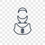 Athlete concept vector linear icon isolated on transparent backg stock illustration Athlete concept vector linear icon isolated on transparent backg stock illustration