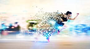 Athletische Frau fasten Läufer stockbild Athletische Frau fasten Läufer stockbild