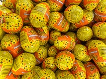 A closeup of Reeses Pieces Shake and Break chocolate eggs for easter gifts at a Kroger grocery store in  Atlanta, GA