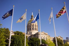Atlanta Georgia State Capital Gold Dome City Architecture Flags Royalty Free Stock Photos Atlanta Georgia State Capital Gold Dome City Architecture Flags Royalty Free Stock Photos