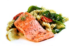 Atlantic Salmon And Pasta Salad Stock Images Atlantic Salmon And Pasta Salad Stock Images