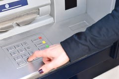 ATM - Código entrando do pino imagem de stock royalty free ATM - Código entrando do pino imagem de stock royalty free