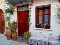 Atmosfera accogliente di vecchia città di Rethymno fotografia stock Atmosfera accogliente di vecchia città di Rethymno fotografia stock