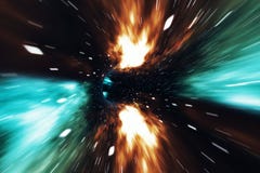Através do universo Viagem no espaço Curso do tempo Cena de superar o espaço provisório no cosmos rendição 3d ilustração stock Através do universo Viagem no espaço Curso do tempo Cena de superar o espaço provisório no cosmos rendição 3d ilustração stock
