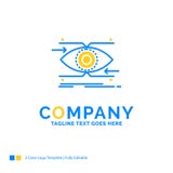 attention, eye, focus, looking, vision Blue Yellow Business Logo vector illustration attention, eye, focus, looking, vision Blue Yellow Business Logo vector illustration