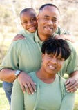 Attractive African American Man, Woman And Child Royalty Free Stock Images
