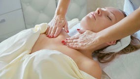 Attractive female at spa health club getting a facial procedure and massage royalty free stock photo Attractive female at spa health club getting a facial procedure and massage royalty free stock photo