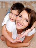 Attractive Happy Smiling Mother With Her Son Royalty Free Stock Photo Attractive Happy Smiling Mother With Her Son Royalty Free Stock Photo