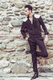 Attractive man, model of fashion, wearing spanish clothes Stock Photography Attractive man, model of fashion, wearing spanish clothes Stock Photography