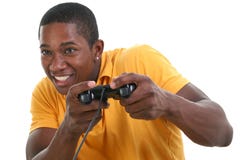 Attractive Young Man With Video Game Control Pad