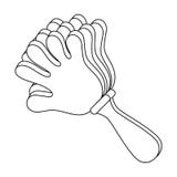 Attributo del fan sotto forma di mano Singola icona di fan nell'illustrazione delle azione di simbolo di vettore di stile del pro royalty illustrazione gratis Attributo del fan sotto forma di mano Singola icona di fan nell'illustrazione delle azione di simbolo di vettore di stile del pro royalty illustrazione gratis
