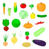 Auch im corel abgehobenen Betrag Set Gemüse Blumenkohl, Kürbis, er lizenzfreie abbildung Auch im corel abgehobenen Betrag Set Gemüse Blumenkohl, Kürbis, er lizenzfreie abbildung