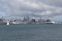 Coming into Auckland by boat. New Zealand royalty free stock image Coming into Auckland by boat. New Zealand royalty free stock image