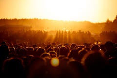 Audience At Outdoor Music Festival royalty free stock photography Audience At Outdoor Music Festival royalty free stock photography