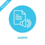 audio icon vector from accessibility collection. Thin line audio outline icon vector illustration. Linear symbol for use on web stock illustration audio icon vector from accessibility collection. Thin line audio outline icon vector illustration. Linear symbol for use on web stock illustration