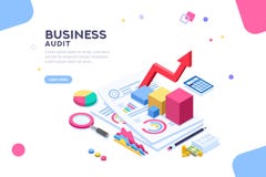 Audit financier pour le conseiller commercial Administration illustration stock Audit financier pour le conseiller commercial Administration illustration stock