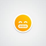 Aufkleber Emoji autsch vektor abbildung Aufkleber Emoji autsch vektor abbildung