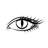 Auge auf weißem Hintergrund E Schönes junges blaues Auge des Frauenauges? Das Augenlogo vektor abbildung Auge auf weißem Hintergrund E Schönes junges blaues Auge des Frauenauges? Das Augenlogo vektor abbildung