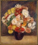 Auguste Renoir - Blumenstrauß von Chrysanthemen lizenzfreie stockfotos Auguste Renoir - Blumenstrauß von Chrysanthemen lizenzfreie stockfotos