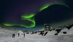 Aurora Borealis, Iceland Stock Photo