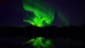 Aurora Borealis, Polar Lights, Alaska, Night, Northern Lights, Solar Wind Stock Image